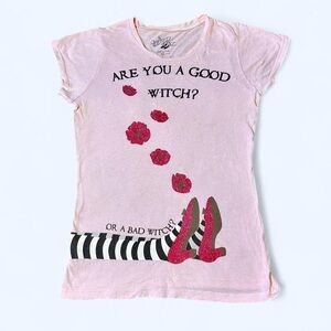 Y2K Pink Wizard Of Oz Baby Tee!